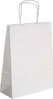 blanc - sac en papier kraft personnalisable barcelona